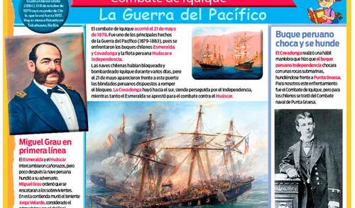 Combate de Iquique. elpopular.pe