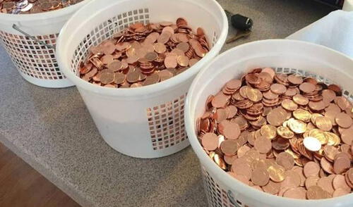 Todas las monedas pesaron 27 kilos y al estudiante le tomó recaudarlo 3 horas y 47 minutos elpopular.pe