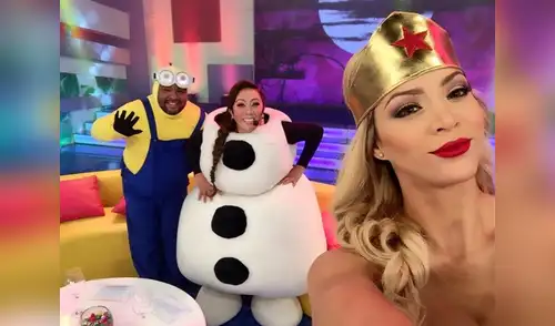 Conductores causaron 'furor' con sus atuendos. elpopular.pe