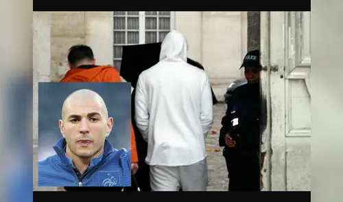 Llegó a la comisaría con una capucha en la cabeza y su abogado. elpopular.pe