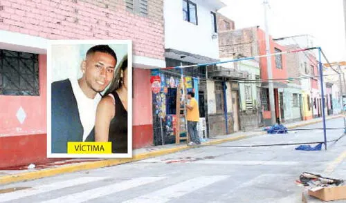 En esta cuadra sucedieron los hechos. El toldo de la fiesta ya es desarmado. Corrió bala y hay un muerto. elpopular.pe