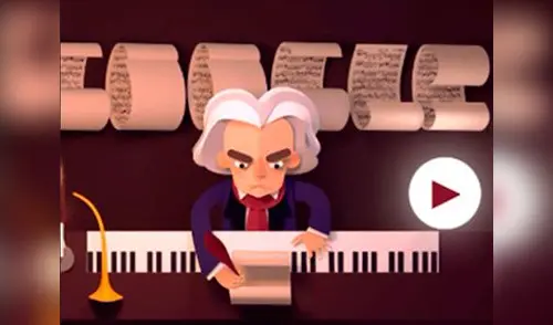 Homenaje de Google a Beethoven por su cumpleaños 245. elpopular.pe