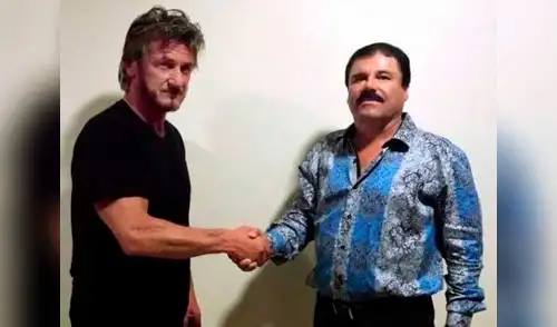 Sean Pean y el 'Chapo' Guzmán. elpopular.pe