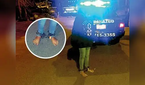 Menor fue encontrada por serenos del distrito en estas condiciones. Padres fueron detenidos. elpopular.pe