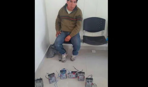 El detenido no supo sustentar la posesión de los medidores elpopular.pe