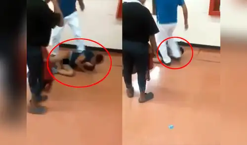 El sujeto fue golpeado mientras se encontraba en el suelo. elpopular.pe