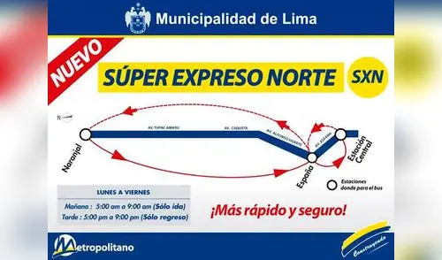 Súper Expreso Norte reducirá viaje 10 minutos elpopular.pe