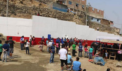 90 metros lineales de muros de contención fueron construidos en SJL elpopular.pe