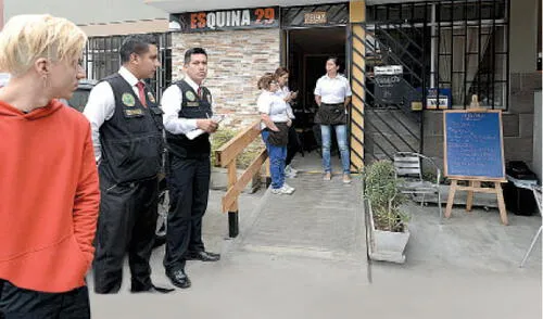 Peritos llegaron al lugar del ataque, en pleno centro bancario de San Isidro elpopular.pe