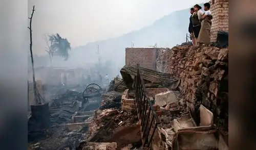 Así quedó Cantagallo ante el terrible incendio que se llevó la vida del menor elpopular.pe