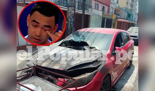 Así quedó el auto de Diego Chávarri elpopular.pe