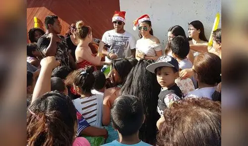 Yahaira Plasencia en chocolatada Navideña elpopular.pe