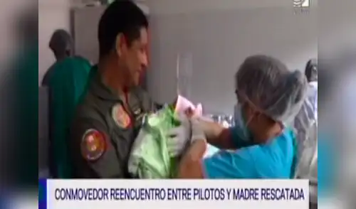 Pilotos del Ejército se emocionaron cuando conocieron a la bebé que nació en helicóptero del Ejército elpopular.pe