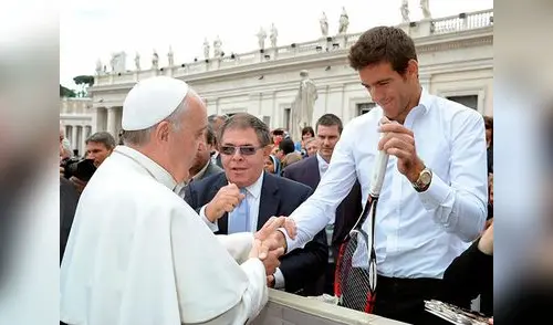 Del potro y el papa Francisco en Roma elpopular.pe