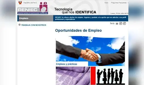Reniec ofrece trabajo con sueldos de hasta S/6,000 en Lima y provincia elpopular.pe