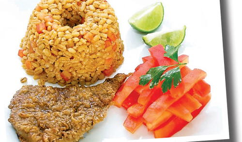 Guiso de trigo con hígado apanado elpopular.pe