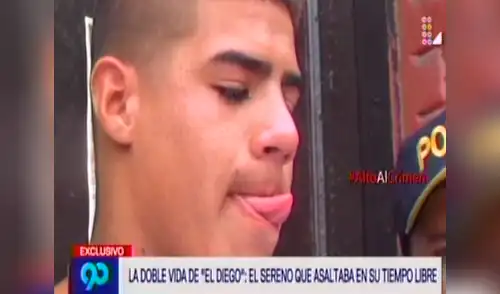 Sereno que asaltaba en sus tiempos libre lloró ante la policía cuando fue capturado elpopular.pe