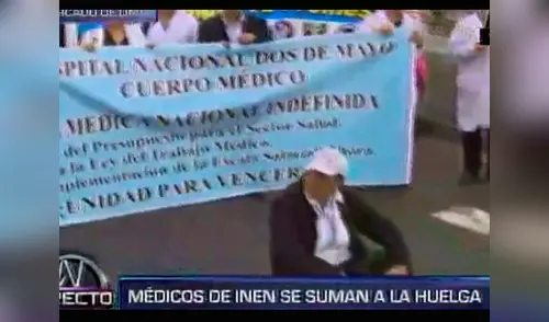 Doctores del INEN se suman a la protesta de la Huelga médica elpopular.pe