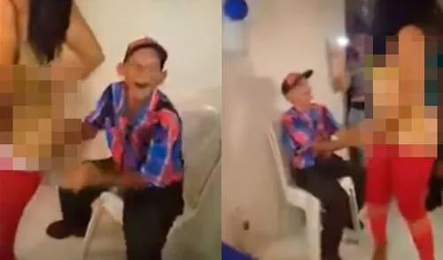 El anciano se mostró muy entusiasmado con su regalo elpopular.pe