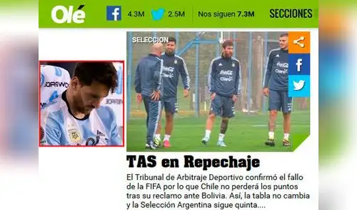 Lamentos vinieron principalmente de Argentina elpopular.pe