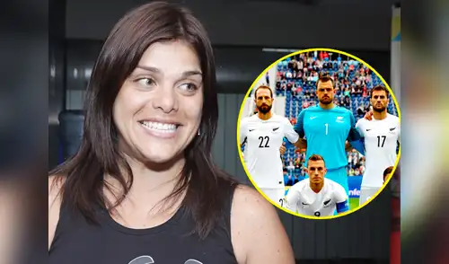 Giovanna Valcárcel conoció a jugadores de Nueva Zelanda elpopular.pe