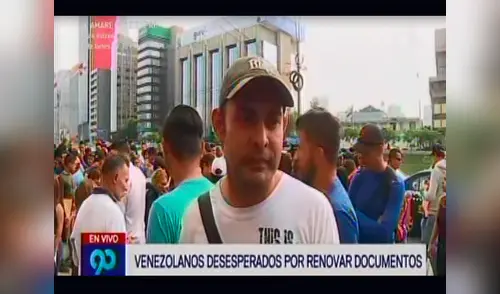 Diariamente cientos de venezolanos forman largas colas para pedir refugio en Cancillería elpopular.pe