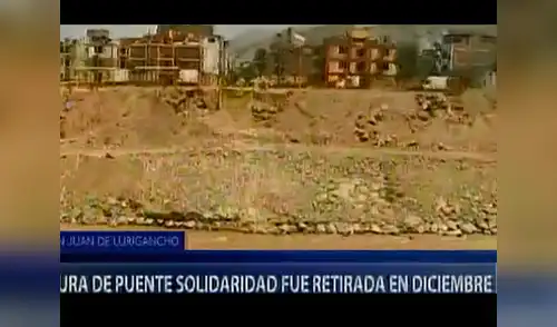 Vecinos esperan ahora nuevo puente Solidaridad, que fue retirado de El Agustino elpopular.pe