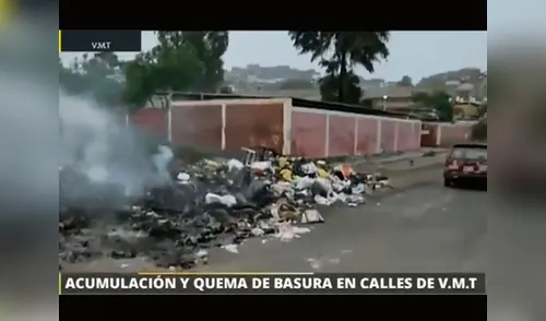Desesperados vecinos queman basura en calles de Villa María del Triunfo elpopular.pe
