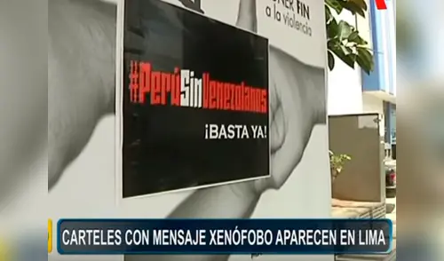 Aparecen carteles de rechazo contra los venezolanos en Lima elpopular.pe