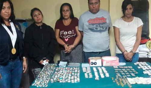 Los detenidos y la droga fueron presentados en conferencia de prensa elpopular.pe
