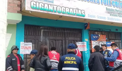 Clausuraron locales de impresión de gigantografías que no tenían permiso. elpopular.pe