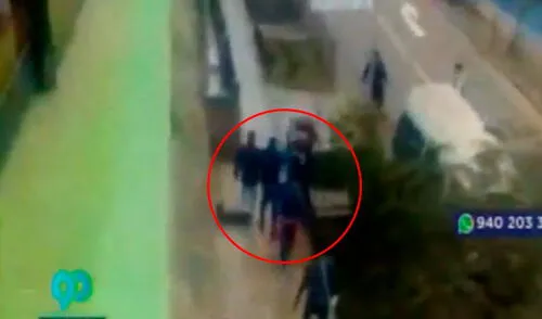 Colectiveros se enfrentan a balazos en Ate. elpopular.pe