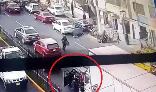 El delincuente fue atrapado metros más arriba elpopular.pe