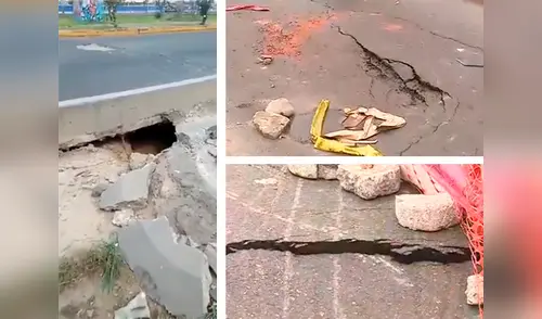 Aparecen nuevas rajaduras cerca a las bases del Metro de Lima elpopular.pe