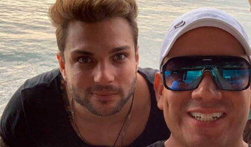 Nicola Porcella se mostró feliz al lado del productor Peter Fajardo elpopular.pe