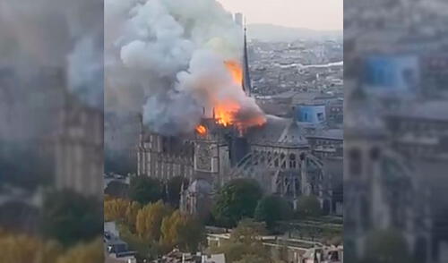 Espesa columna de humo se aprecia desde varios puntos de París elpopular.pe