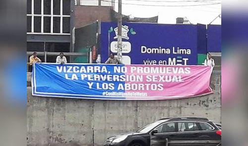 Controversiales carteles del colectivo 'Con mis hijos no te metas' elpopular.pe