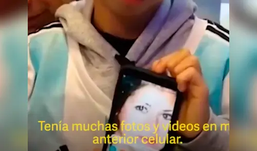 El menor pidió ayuda para recuperar el material donde aparecía su madre elpopular.pe