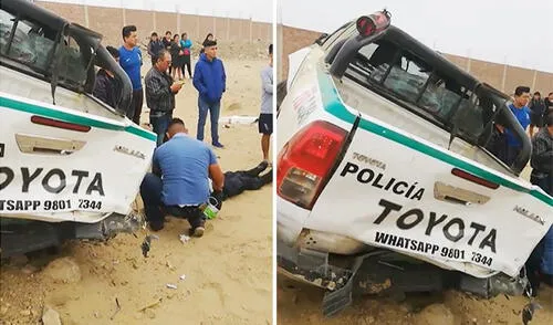 Accidente de tránsito en Trujillo dejó a dos efectivos PNP elpopular.pe