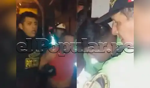 Los policías debieron de hacer disparos al aire para lograr escapar de la turba que intentaba detenerlos elpopular.pe