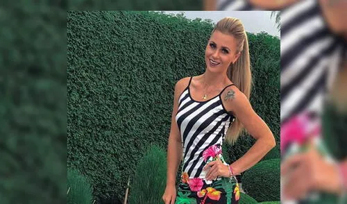 Ducelia Echevarría lució un bello vestido de gala de color negro elpopular.pe