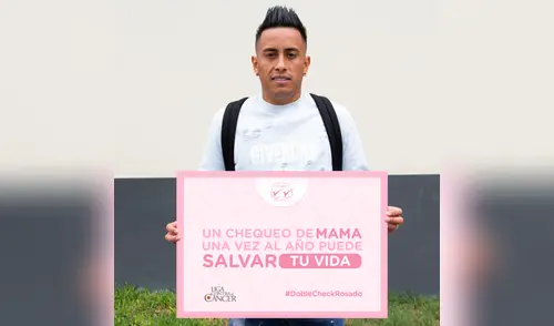 Christian Cueva es uno de los jugadores de la selección que prevenir el cáncer de mama a través de un chequeo preventivo elpopular.pe