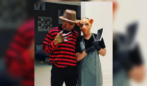 Edison Flores causó terror con su disfraz elpopular.pe