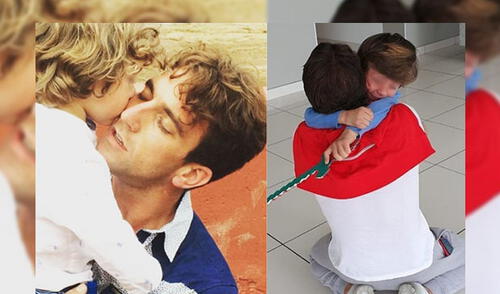 Antonio Pavón feliz por estar nuevamente al lado de su pequeño elpopular.pe