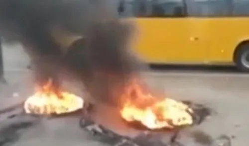 Protesta generó congestión vehicular en la zona elpopular.pe