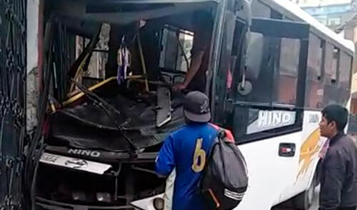 Bus de la empresa Roma colisiona contra vivienda en San Juan de Lurigancho elpopular.pe