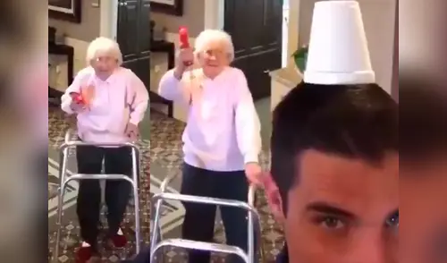 Abuela demostró que tiene buena puntería elpopular.pe