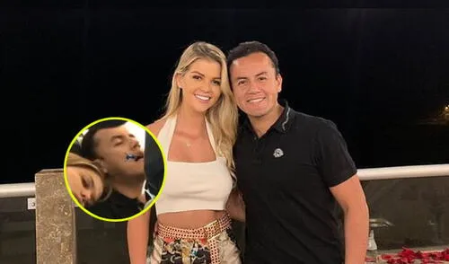 Brunella Horna y Richard Acuña siempre se muestra muy enamorados elpopular.pe