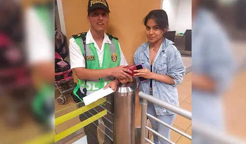Agente PNP devuelve billetera a joven en el Aeropuerto Jorge Chávez elpopular.pe