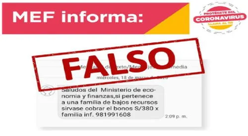 Ministerio de Trabajo advierte estafa sobre entrega de bonos de la OMS y el Gobierno elpopular.pe